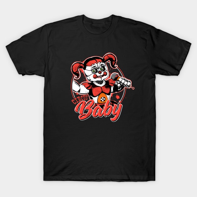 Five Nights at Freddy's Scary Circus Baby Doll T-Shirt by DeepFriedArt